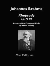 Rhapsody in B Minor, Op. 79, No. 1 Cello and Piano P.O.D. cover